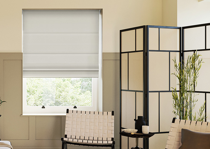 Akoya Faux Silk, Lustre Flint - Roman Blind - Image 3